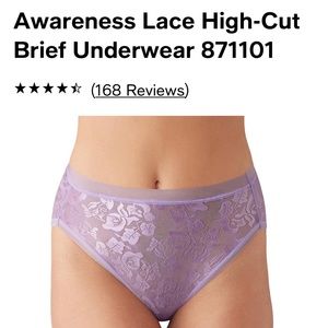 Wacoal Hi-Cut Purple Lavender Panties NWT